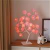 Ulalaza Luce a forma di albero di rosa con 24 LED, alimentazione USB, filo caldo, luce sul lato del letto, con interruttore per decorazione della casa