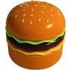 WildOath Luce notturna a forma di hamburger, lampada da scrivania retrò con temperamatite, graziosa luce da studio per camera da letto, decorazione per camera da letto, dormitorio, lampada LED USB in