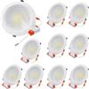 JANDEI - Confezione da 10 Faretti LED COB da Incasso da 20W, 1800 Lumen, Cornice Rotonda Bianca 185x55mm (Foro da 160mm). IP44 Ideale Cucina, Bagno - Luce fredda 6000K