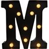 Fancysky Lettere LED Luminose 22 cm Nero, M | Atmosfera Romantica, Laurea e Festival, Feste ed Eventi, Lettere Luminose, Halloween Natale