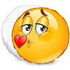 BrolloGroup Cuscino Emoji Tondo Personalizzabile Foto o Frasi Gadget Personalizzato Cuscini Personalizzabili PS 12780 (emoticon Kiss, 38_x_38_cm)