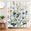 BREASOME Tenda Doccia Antimuffa Floreale e Foglie Botanici 180 x 180 cm Tenda da Doccia Stile Acquerello Tende Vasca da Bagno Impermeabile Lavabile Tessuto in Poliestere con 12 Ganci