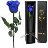 Yamonic Rosa Stabilizzata Regalo Donna,Rosa Eterna con Steli Regalo per Donne Compleanno,Idee Regali per Lei,Regali Mamma Natale San Valentino Festa della Mamma,Vera Rosa Blu