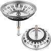 YUNYU Filtro per lavello da cucina regolabile da 82 mm e tappo, filtro in metallo resistente alla ruggine, con vite da 30 mm, ricambio universale per scarichi standard