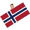 Petite Pine Telo mare Norvegia, 72 x 142 cm, grande bandiera norvegese, in morbida microfibra senza sabbia, leggero e sottile, ad asciugatura rapida, per sport, viaggi, piscina