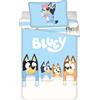 Jerry Fabrics Bluey Copripiumino Neonato 100x135 + Federa 40x60 Cotone Bingo Bandit | Lettino reversibile | Cotone naturale morbido traspirante Oeko-Tex | Chilli | Licenza ufficiale | 0-3 anni | Idea regalo