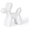 Notakia Cane Palloncino Bianco in Ceramica, Statua Decorativa Grande