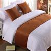 QRGMKL Premium Velluto Bed Runners Copriletto, Morbido No Fading Bed Scarf Runner per Camera da Letto Camera da Sposa Casa Hotel Biancheria da Letto Decorazioni-Orange Red||260X50cm for 2m Bed
