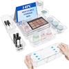 Tel Charme * 14 organizer per cassetti estensibili, trasparenti, regolabili, organizer per cassetti da scrivania, 3 dimensioni, contenitori in acrilico per trucchi, cosmetici, gadget da cucina per camera da letto