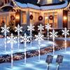 VEEKAY 10 Pezzi Luci di Natale Solare Esterno,Luci di Stringa Fiocchi di Neve di Natale,con luci a stella, 8 modalità,8 Modo Luci Natale Esterno