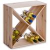 Zeller 13170 Portabottiglie di Vino, Legno, Beige, 52x25x52 cm