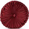 Il Gruppone Passione Casa IlGruppone Cuscino Rotondo Zucca Effetto Velluto Circolari Per Divano Decorativo Letto 35 Cm - Bordeaux