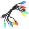 OSALADI 1pc intelligente ricaricabile USB luce per auto Natale