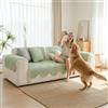 TOPCHANCES Copridivano 3 Posti Velluto Seta Ghiacciata,2026 Universale Copridivani,Copri Divani Antiscivolo,Ghiacciato e Fresco,Antigraffio Gatto,Soft Sofa Seat Cover Lavabili(Verde 90×210cm,1Pc)