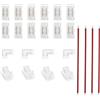 Clearhill Kit Angolari Connettori COB LED a 2Pin da 5mm (24pz) | Fita a Cavo 4pz, Fita a Fita 12pz, Angolo L 4pz, Cavo Rosso/Nero 4pz | 5V/12V/24V