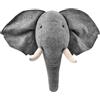 Generic Testa di elefante riempita da parete, decorazione tridimensionale da