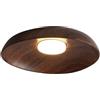 Elksdut Lampade da corridoio in Stile retrò Wabi-sabi Plafoniera a LED Moderna Color Noce, plafoniera in Resina Creativa Soffitto da Balcone per Guardaroba GX53 Sorgente Luminosa