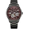 Rotary Greenwich, orologio da uomo automatico con scheletro, resistente all'acqua fino a 100 m, in acciaio inox