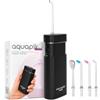Boston Tech Aquapik® Mini Idropulsore Dentale/Orale Portatile 200 ml con serbatoio telescopico, ricaricabile USB-C, 3 modalità, impermeabile IPX8, ideale per viaggi e ufficio (Nero)