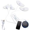 Uanqfegy Massaggiatore facciale con cuscinetti patch, stimolatore dei muscoli facciali in 8 modalità, dispositivo di sollevamento microcorrente a 19 velocità per dimagrimento