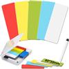 Suvexor 100 strisce magnetiche scrivibili, 80x30 mm, 5 colori | Cartellini magnetici da scrivere, magneti cancellabili e scrivibili, per lavagna bianca, bacheca magnetica, frigorifero