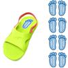 Haberdashery Online - 8 Paia di Etichette Adesive per Scarpe, Personalizzabili, Forma di Piede 21x37.5mm, Azzurro - Ideali per Identificare Scarpe, Quaderni, Libri, Bottiglie; Resistenti e Durevoli