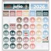 Boczif calendario mensile tascabile grafico per l'aula, i giorni della settimana di apprendimento per la casa o l'asilo, i bambini della scuola insegnante devono avere forniture (bianco)