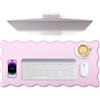 Quorumsg Rosa Sottomano Scrivania, 80 x 40cm Durevole Tappetino Scrivania | Grande Design Unico Tappetino Mouse con Base Antiscivolo, Desk Mat per Ufficio e Casa
