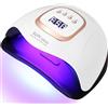 UIHOL Lampada UV LED Unghie, 380W Professionale 81 sfere di lampada a LEDs, Semipermanente Curare Rapidamente Pedicure Fornetto per Tutti i Smalti, Automatico Sensore per Manicure a Casa e in Salone