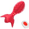 Generico Massaggiatore per Adulti con Texture a Polpo, Testa Rotante a 360° e 7 Modalità di Vibrazione - Vibratore in Silicone Ricaricabile e Impermeabile per Donne (Rosso)