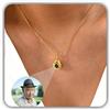 Handmade Su misura foto collana con proiezione, commemorativo in oro argento personalizzato immagine goccia Natale