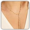 Handmade Oro Y collana, delicato goccia minimalista lungo catena elegante cristallo anniversario per lei