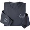 Shinedian Felpa con cappuccio da uomo personalizzata ricamata con nomi di bambino | Pullover da uomo personalizzato per papà, Super Papà, regalo di compleanno Papa, 19 colori