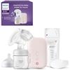Philips Avent Single Electric Breast Pump, qualità ospedaliera, estrazione allo stesso ritmo del tuo bambino, biberon da 125 ml e coppetta assorbilatte inclusi, modello SCF395/31