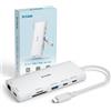 D-Link DUP-A01 Hub USB-C 10-in-1, 2x HDMI 4K@60Hz, USB 3.1/3.0, Power Delivery 100W, Lettori SD/microSD, Ethernet Gigabit - Docking Station per MacBook, PC Windows, Android