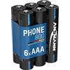 ANSMANN AAA 800mAh batteria telefonica 6 NiMH 1 2V - Telefono DECT Micro batterie AAA ricaricabili a bassa autoscarica ideali per telefoni cordless e baby monitor