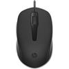 HP 150 Wired Mouse, Cablato, Collegamento USB-A, Sensore Ottico da 1600 DPI, 3 Pulsanti e Rotella di Scorrimento a Doppia Funzione, Impugnatura Egonomica e Funzionale, Nero