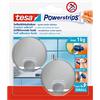 tesa Ganci Powerstrips Small in Metallo, Rotondi - Tenuta: 1 Kg