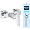 GROHE Dice Miscelatore doccia a vista (a parete, leva in metallo, cartuccia ceramica 35 mm, protezione contro il reflusso, facile da installare con QuickSpanner incluso), finitura Cromo, 101874000