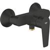 GROHE Start Edge - Miscelatore Doccia a Vista Monocomando (Montaggio a Parete, Cartuccia Ceramica 35 mm, Valvola di Non Ritorno Integrata), Nero Opaco, 24116431