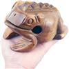IAMSIAMZ Frog Guiro blocco di legno strumento musicale a percussione Strumento musicale Dimensioni perfette Legno naturale Güiro Frog. (5,5 pollici-14 cm)