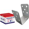 Chle-Mar Supporto per palo a U da 80 mm | stivale fisso in acciaio zincato | ancoraggio a palo per recinzioni e strutture in legno