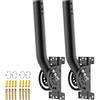 PRUBOVI Supporto per antenna pesante set da 2 pezzi, supporto per palo J regolabile da 33 cm, Ø 3,5 cm, montaggio su tetto, per antenna TV, stazione meteorologica, ripetitore WiFi