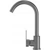 Granitan PRESTIGE - Rubinetto da cucina con beccuccio girevole a 360°, rubinetto ad alta pressione, miscelatore per cucina con testa in ceramica, colore grigio