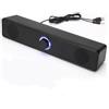 Lapiglo Altoparlante TV a 2 canali Soundbar con bassi potenti cablati USB wireless per PC portatile Music Box Nero 31,5 cm (tipo plug-in)