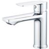 BELZ Rubinetto miscelatore per lavabo da bagno, design classico vintage con beccuccio ad arco alto, per bagni tradizionali, cromato