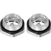 QUARKZMAN 2Pz Vetro Spia Olio Compressore Aria 26 x 1.5mm Filettatura Maschio Indicatore Plastica Livello Vista Liquido Alluminio Testa Esagonale Finestra con O-Ring Raccordi, Argento