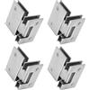 BE-TOOL 4 cerniere per porta della doccia in vetro, 180 gradi, in acciaio inox resistente, senza cornice, per cancello del bagno, per vetro temperato da 8-12 mm
