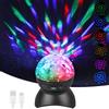 Aicharynic Disco Ball per Bambini Luci LED per Feste: 1 Pezzo Multifunzione Effetti di Luce Disco Attivati dalla Musica, USB Tipo C, per Compleanni (Nero)