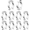 FESSOSKO 10 Pezzi Clip per Tubo a Forma di U in Acciaio Inossidabile, 35-40 mm Staffa di Montaggio per Lampade Tubolari e Fluorescenti, Morsetti a Molla per Attrezzi e Cavi